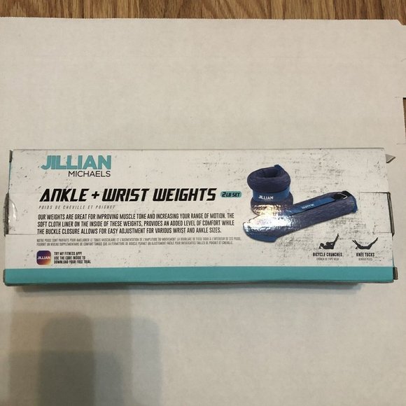 New Jillian Ankle or Wrist weights 1lb each 2# set Cardio workout Rehab fit Yoga - Picture 4 of 6